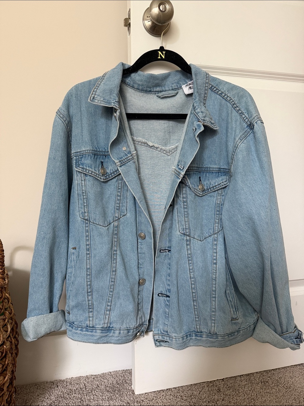 Princess Polly Light Blue Oversized Denim Jacket - Picture 5 of 8